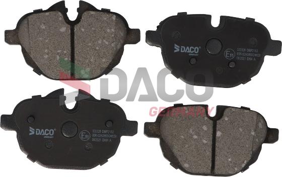 DACO Germany 320328 - Тормозные колодки, дисковые, комплект autospares.lv