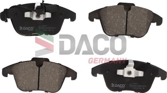 DACO Germany 320231 - Тормозные колодки, дисковые, комплект autospares.lv