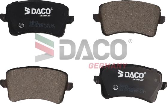 DACO Germany 320224 - Тормозные колодки, дисковые, комплект autospares.lv