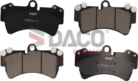 DACO Germany 320225 - Тормозные колодки, дисковые, комплект autospares.lv