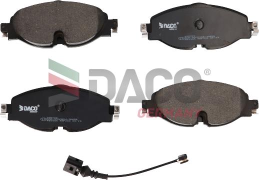 DACO Germany 320222 - Тормозные колодки, дисковые, комплект autospares.lv