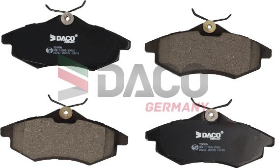 DACO Germany 321950 - Тормозные колодки, дисковые, комплект autospares.lv