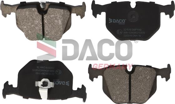 DACO Germany 321518 - Тормозные колодки, дисковые, комплект autospares.lv