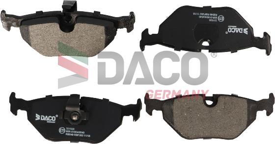 DACO Germany 321520 - Тормозные колодки, дисковые, комплект autospares.lv