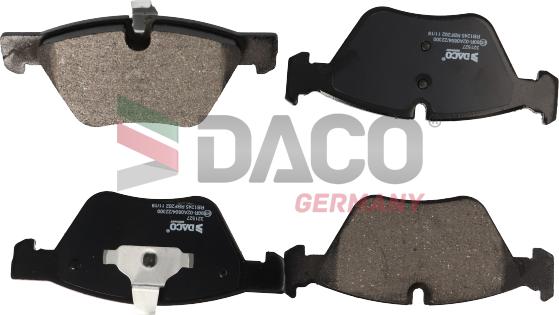 DACO Germany 321527 - Тормозные колодки, дисковые, комплект autospares.lv