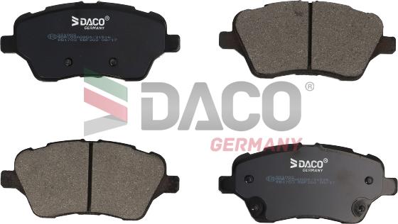 DACO Germany 321002 - Тормозные колодки, дисковые, комплект autospares.lv