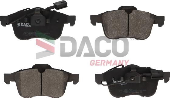 DACO Germany 321014 - Тормозные колодки, дисковые, комплект autospares.lv