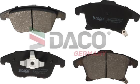 DACO Germany 321016 - Тормозные колодки, дисковые, комплект autospares.lv