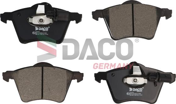 DACO Germany 321010 - Тормозные колодки, дисковые, комплект autospares.lv