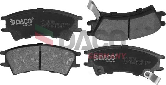 DACO Germany 321318 - Тормозные колодки, дисковые, комплект autospares.lv