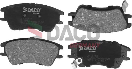 DACO Germany 321317 - Тормозные колодки, дисковые, комплект autospares.lv