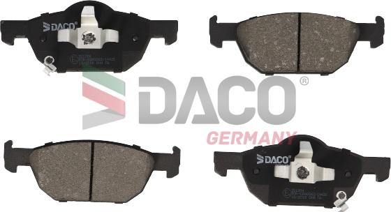 DACO Germany 321204 - Тормозные колодки, дисковые, комплект autospares.lv