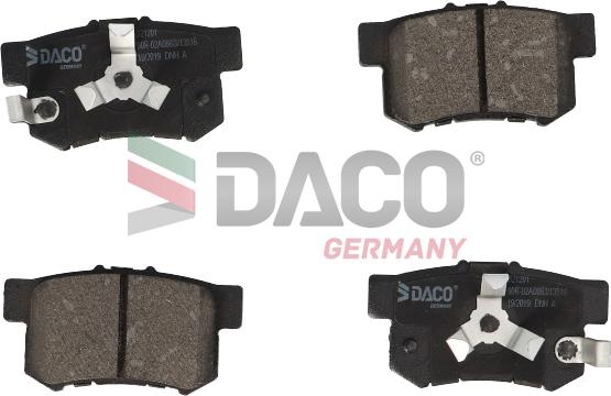 DACO Germany 321201 - Тормозные колодки, дисковые, комплект autospares.lv