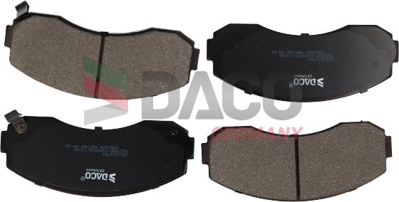 DACO Germany 321704 - Тормозные колодки, дисковые, комплект autospares.lv