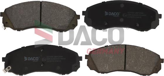 DACO Germany 321703 - Тормозные колодки, дисковые, комплект autospares.lv