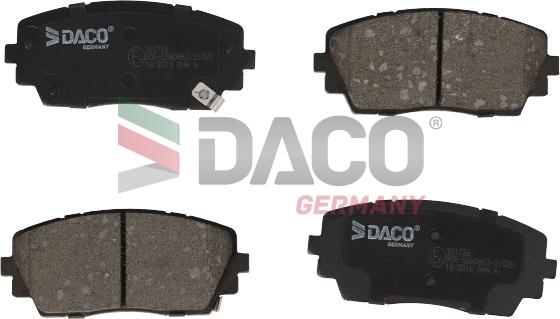 DACO Germany 321726 - Тормозные колодки, дисковые, комплект autospares.lv