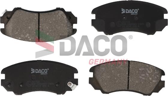 DACO Germany 321728 - Тормозные колодки, дисковые, комплект autospares.lv