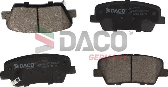 DACO Germany 321727 - Тормозные колодки, дисковые, комплект autospares.lv