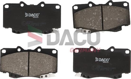 DACO Germany 323941 - Тормозные колодки, дисковые, комплект autospares.lv