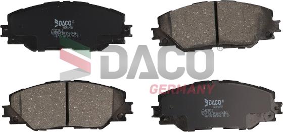 DACO Germany 323912 - Тормозные колодки, дисковые, комплект autospares.lv