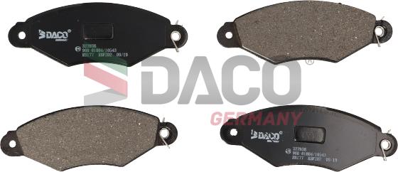 DACO Germany 323938 - Тормозные колодки, дисковые, комплект autospares.lv