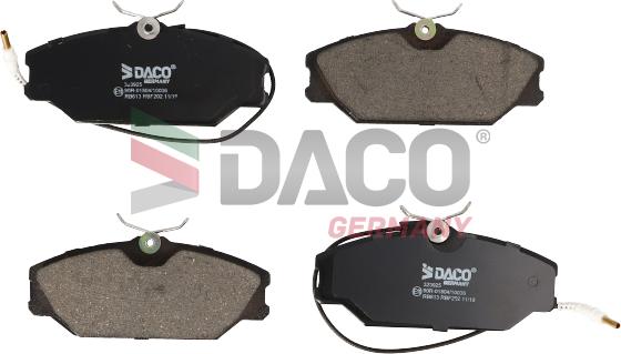 DACO Germany 323925 - Тормозные колодки, дисковые, комплект autospares.lv
