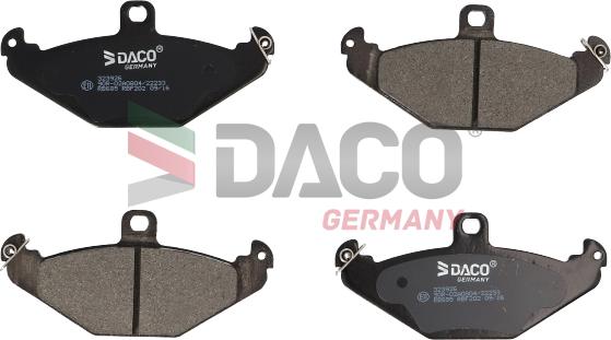 DACO Germany 323926 - Тормозные колодки, дисковые, комплект autospares.lv