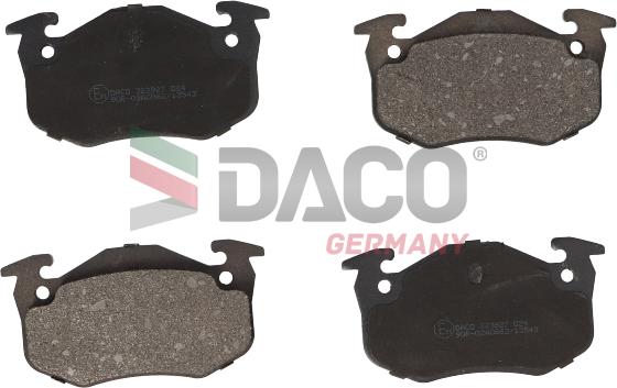 DACO Germany 323927 - Тормозные колодки, дисковые, комплект autospares.lv