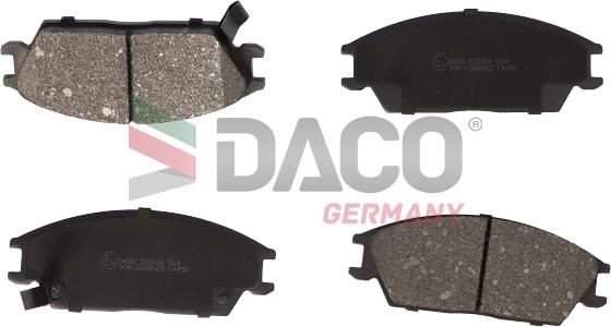 DACO Germany 323424 - Тормозные колодки, дисковые, комплект autospares.lv