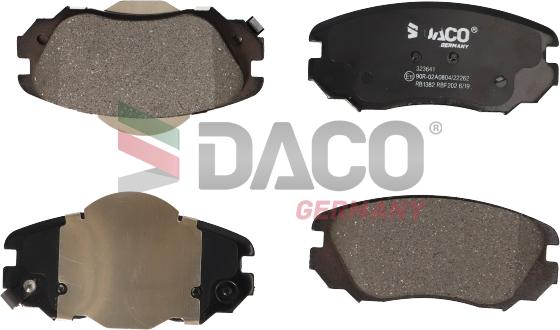 DACO Germany 323641 - Тормозные колодки, дисковые, комплект autospares.lv