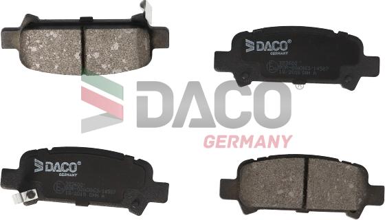 DACO Germany 323602 - Тормозные колодки, дисковые, комплект autospares.lv