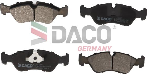DACO Germany 323607 - Тормозные колодки, дисковые, комплект autospares.lv
