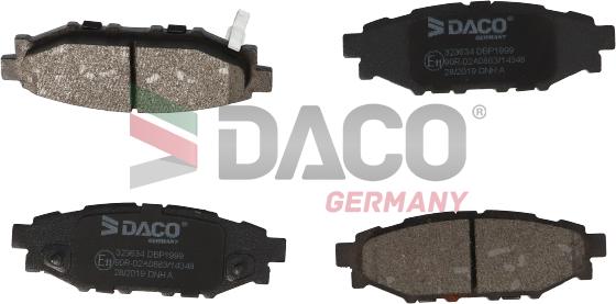 DACO Germany 323634 - Тормозные колодки, дисковые, комплект autospares.lv