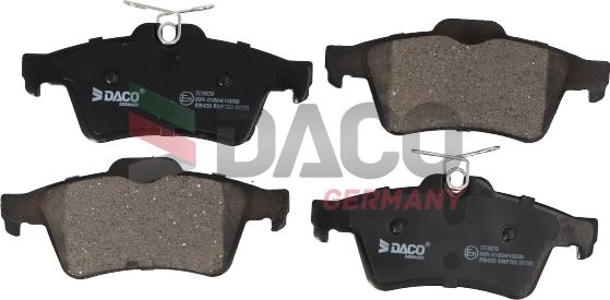 DACO Germany 323629 - Тормозные колодки, дисковые, комплект autospares.lv