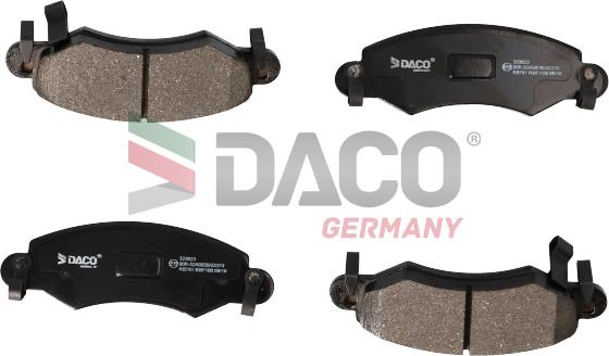 DACO Germany 323623 - Тормозные колодки, дисковые, комплект autospares.lv