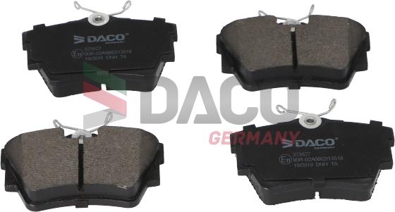 DACO Germany 323627 - Тормозные колодки, дисковые, комплект autospares.lv