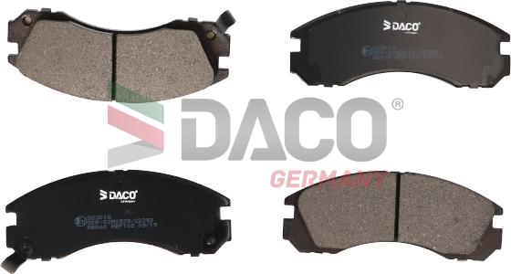 DACO Germany 323018 - Тормозные колодки, дисковые, комплект autospares.lv