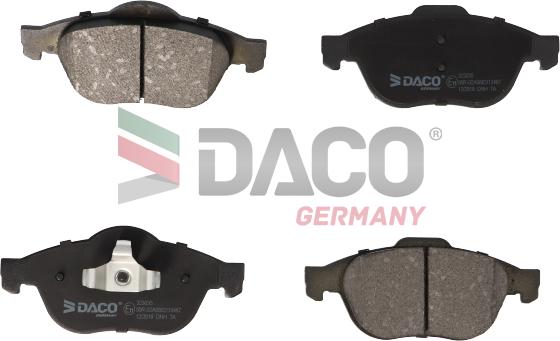 DACO Germany 323035 - Тормозные колодки, дисковые, комплект autospares.lv