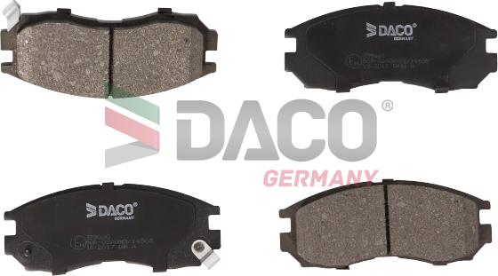 DACO Germany 323020 - Тормозные колодки, дисковые, комплект autospares.lv