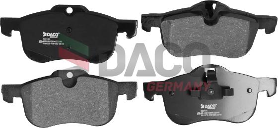 DACO Germany 323101 - Тормозные колодки, дисковые, комплект autospares.lv