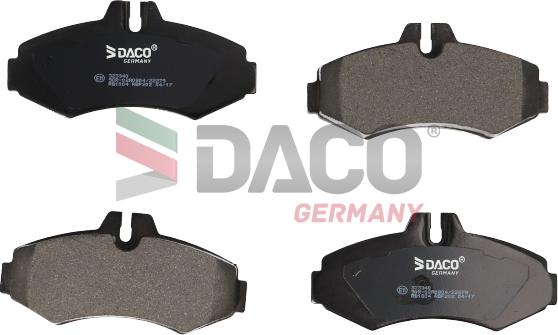 DACO Germany 323340 - Тормозные колодки, дисковые, комплект autospares.lv