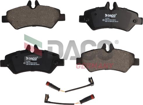 DACO Germany 323361 - Тормозные колодки, дисковые, комплект autospares.lv