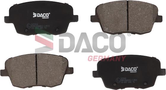 DACO Germany 323310 - Тормозные колодки, дисковые, комплект autospares.lv