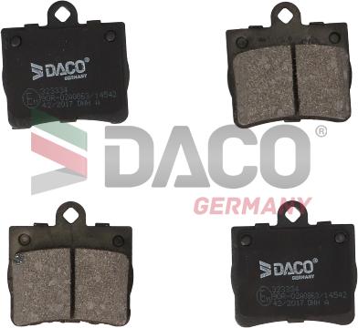 DACO Germany 323334 - Тормозные колодки, дисковые, комплект autospares.lv