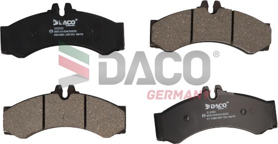 DACO Germany 323332 - Тормозные колодки, дисковые, комплект autospares.lv