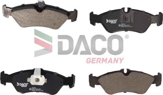 DACO Germany 323329 - Тормозные колодки, дисковые, комплект autospares.lv