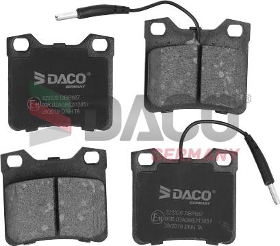 DACO Germany 323326 - Тормозные колодки, дисковые, комплект autospares.lv