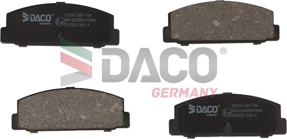 DACO Germany 323245 - Тормозные колодки, дисковые, комплект autospares.lv