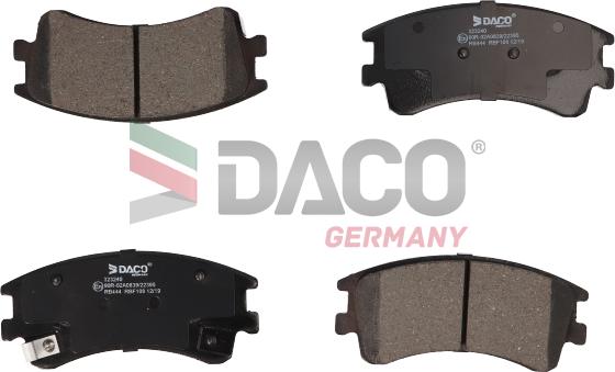 DACO Germany 323240 - Тормозные колодки, дисковые, комплект autospares.lv