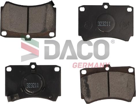 DACO Germany 323211 - Тормозные колодки, дисковые, комплект autospares.lv